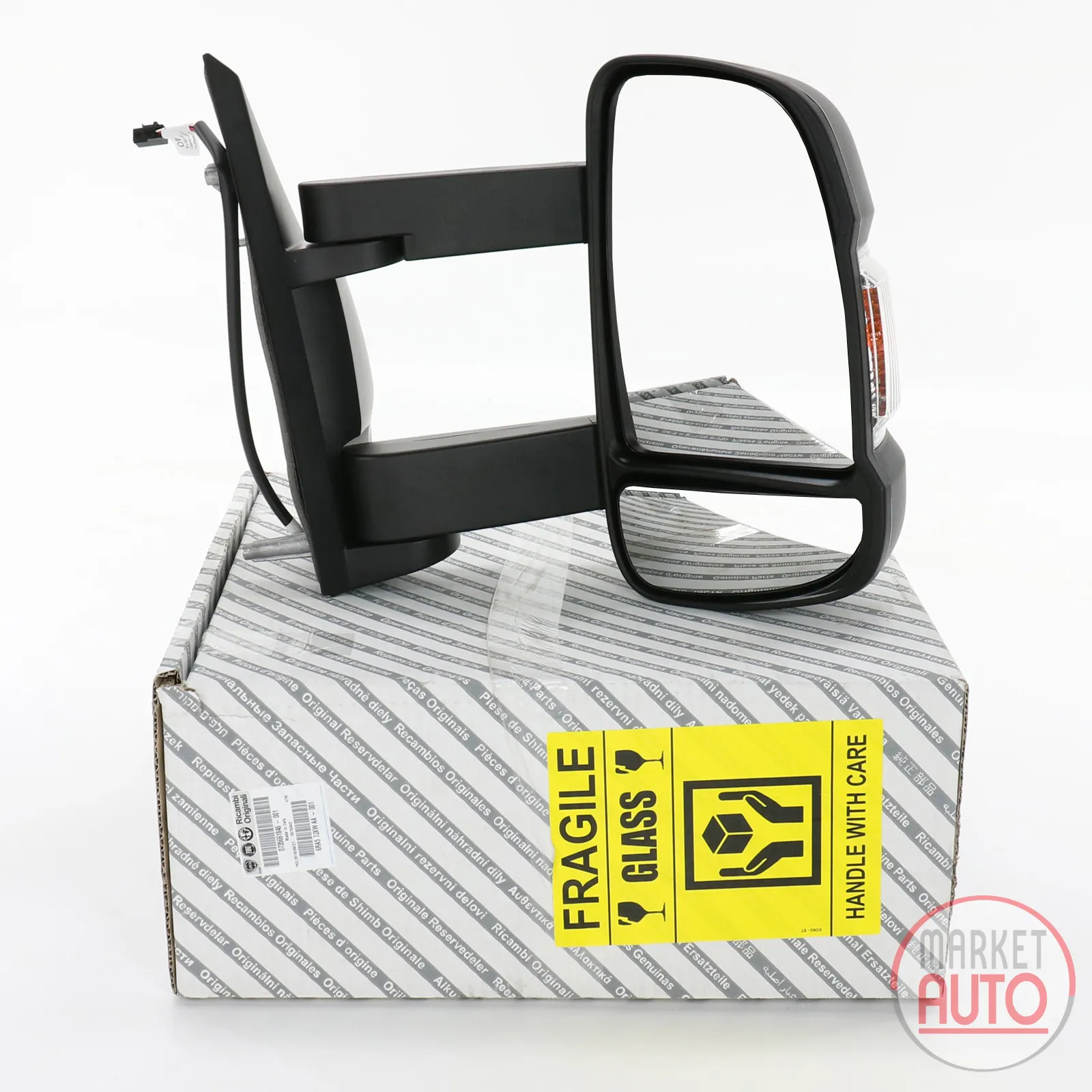 wing mirror right electrically adjustable 16 W long mirror arm