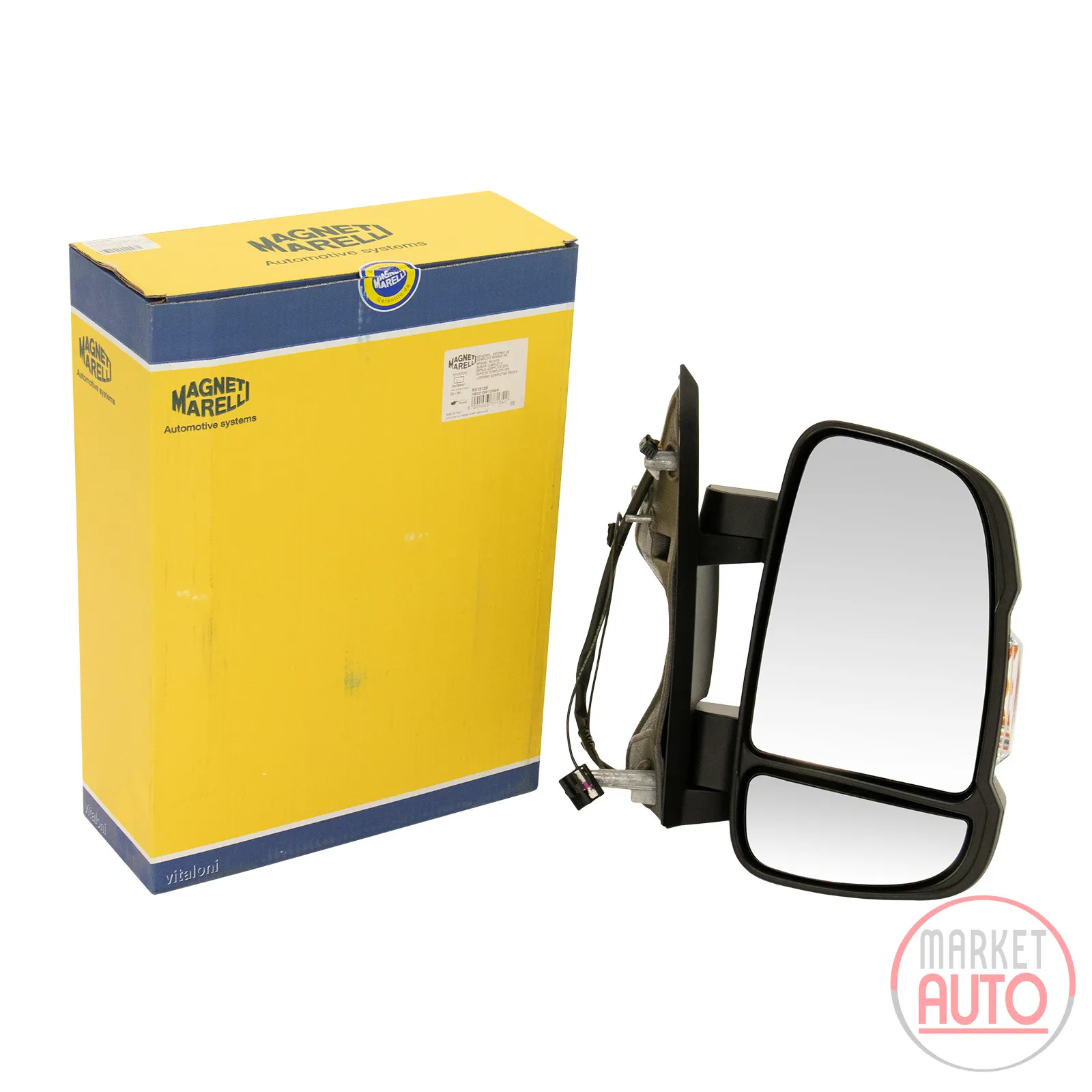 wing mirror right electric antenna AM/F 16 W short mirror Magneti Marelli