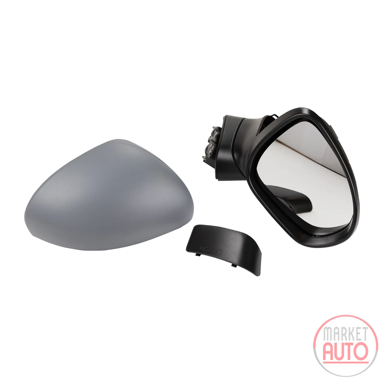 Right exterior mirror electrically heated with temperature sensor