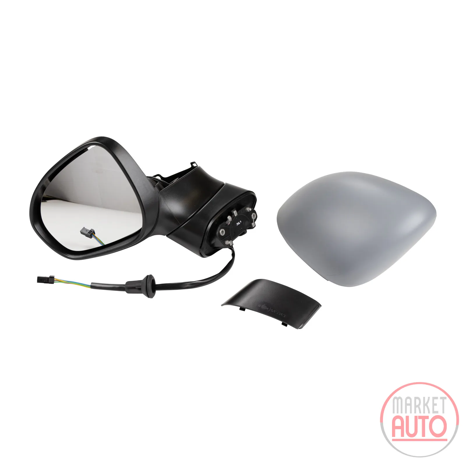 Left exterior mirror electrically heated