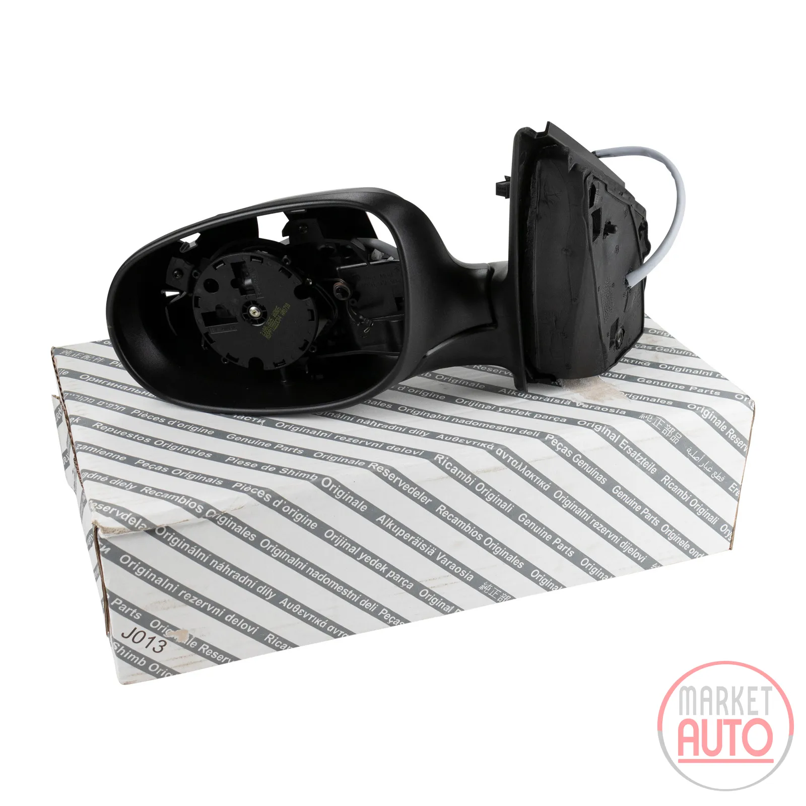 Left exterior mirror mechanically adjustable