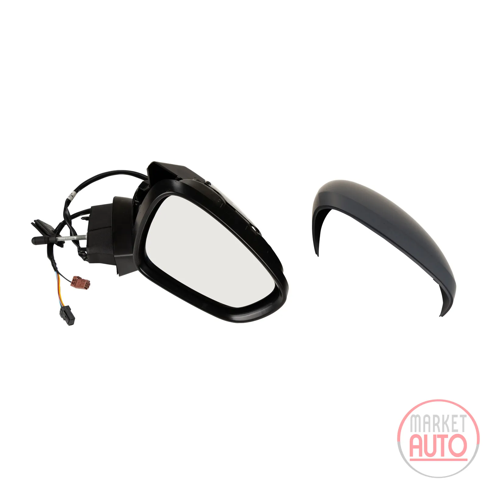 Right electric exterior mirror with temperature sensor
