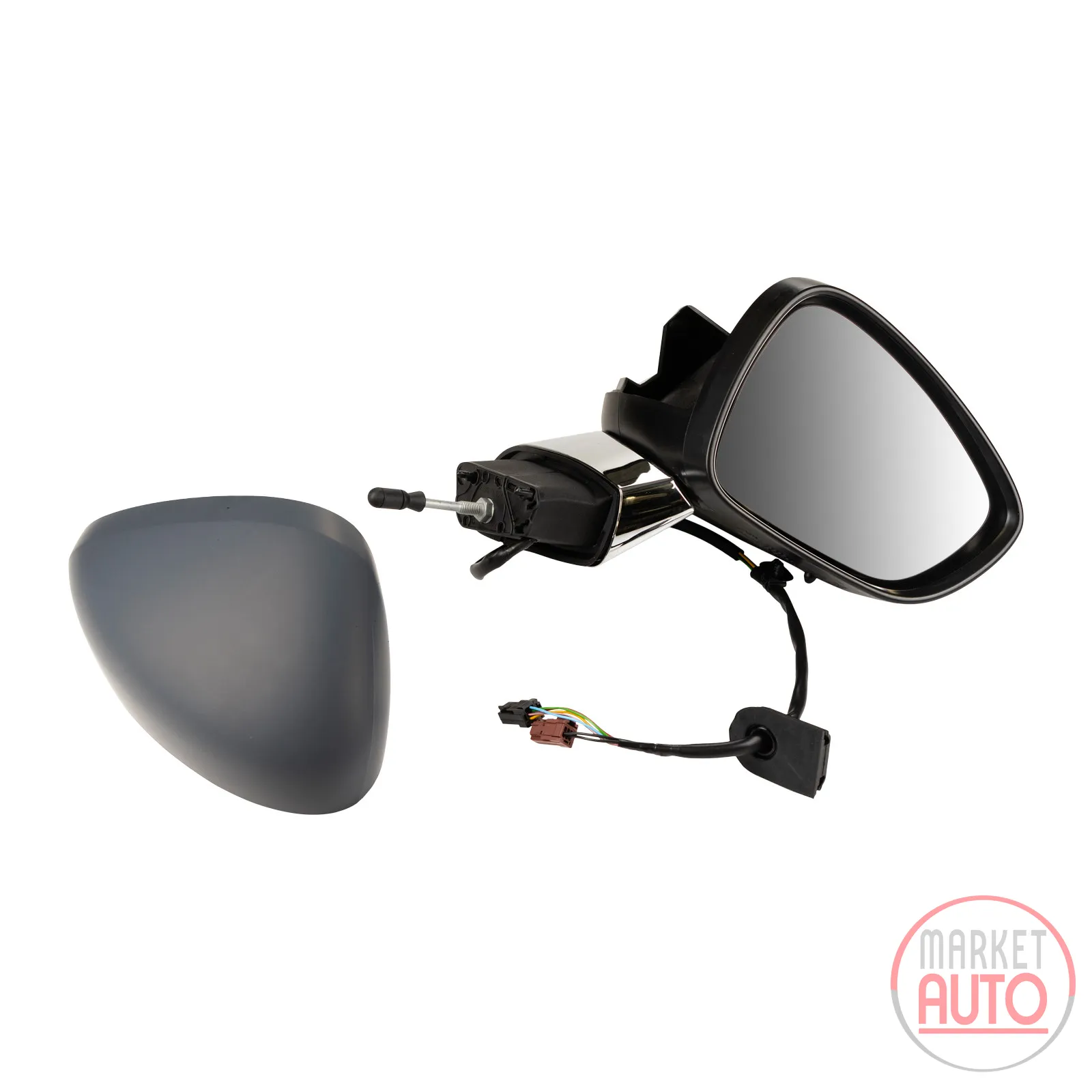 Right convex exterior mirror with temperature sensor
