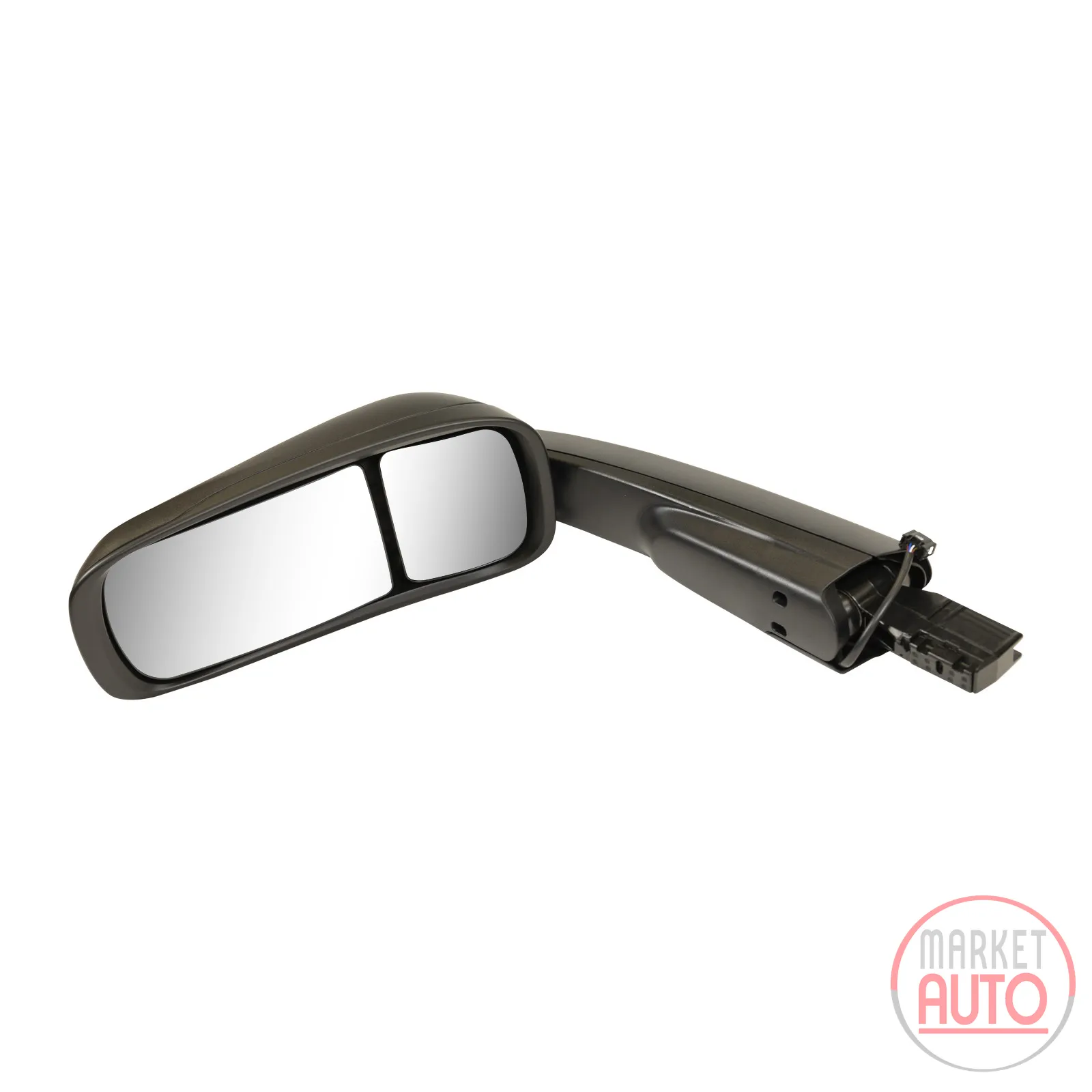 wing mirror hanging on the left, electrically adjustable, wide-angle mirror, hea