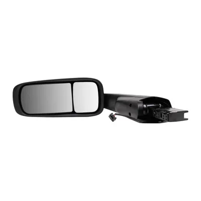 wing mirror hanging on the left, electrically adjustable, wide-angle mirror, hea