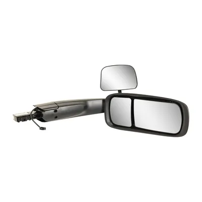 wing mirror hanging on the left, electrically adjustable, wide-angle mirror, hea