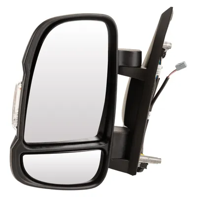 Left exterior mirror, short arm, electrically adjustable, heated, temp. sensor 1