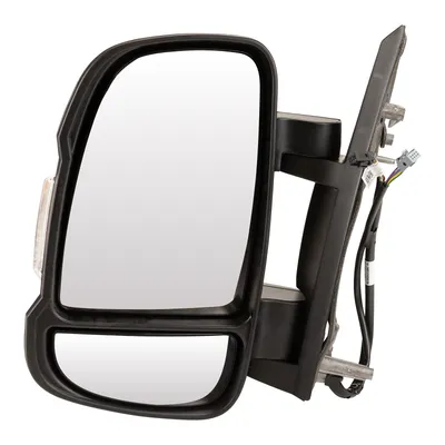 Left exterior mirror, short arm, electrically adjustable, heated, temp. sensor 1