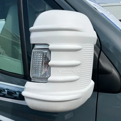 Set of Mirror Protector Protective Caps White