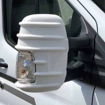 Set of Mirror Protector Protective Caps White