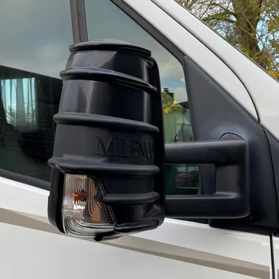 Set of Mirror Protector Protective Caps Black