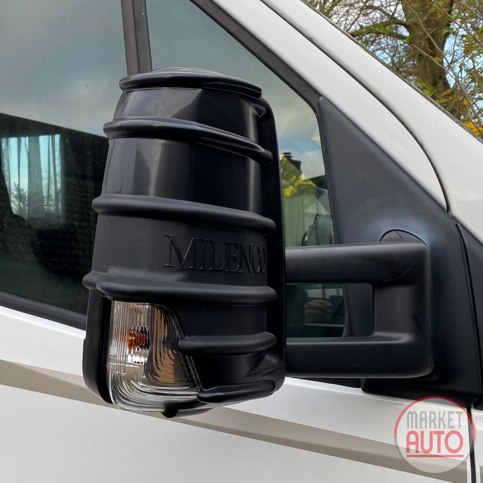 Set of Mirror Protector Protective Caps Black