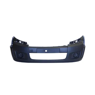 Front bumper black prepared for fog lights