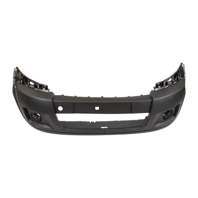 Front bumper black prepared for fog lights