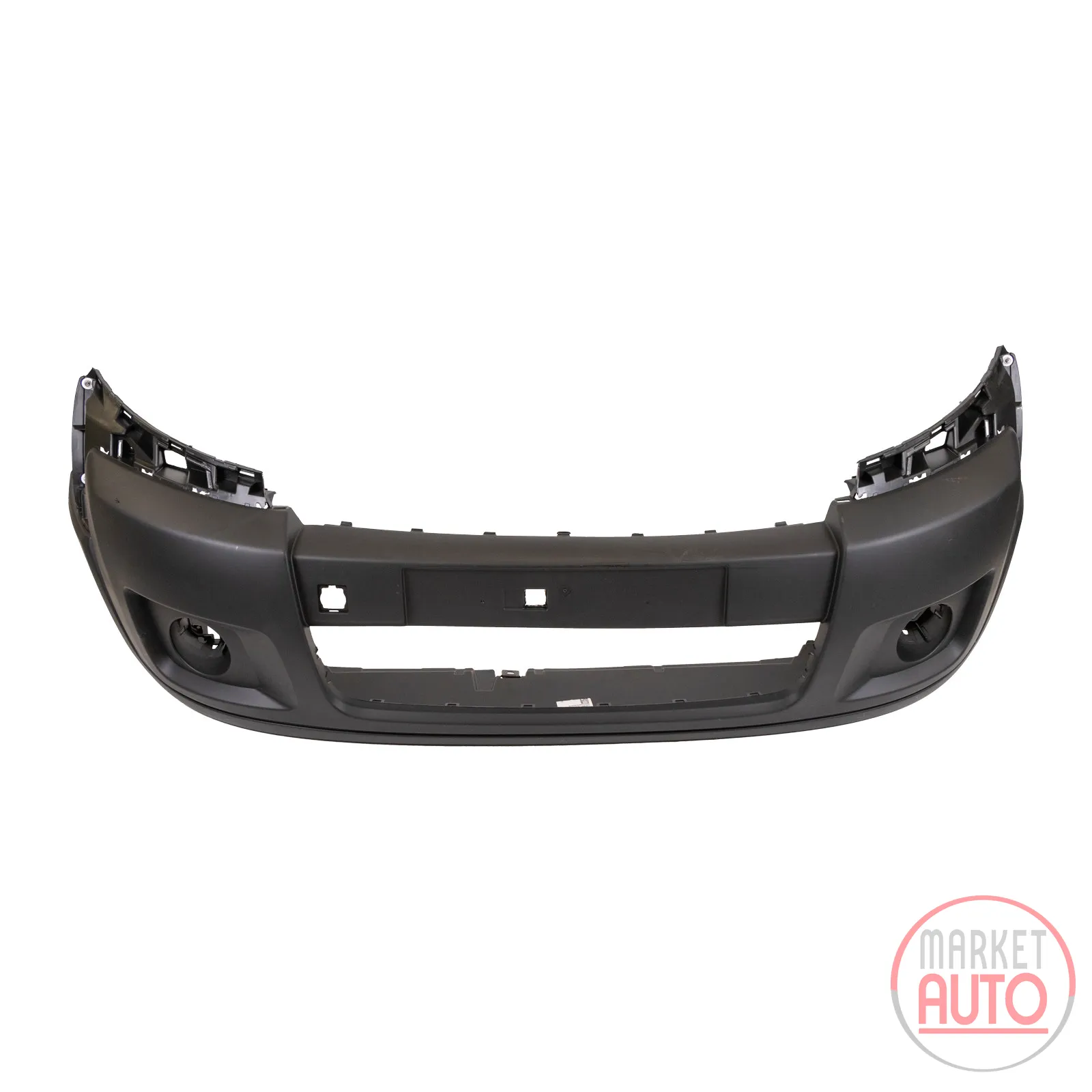 Front bumper black prepared for fog lights