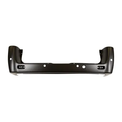 Rear bumper primed with holes for parking sensors