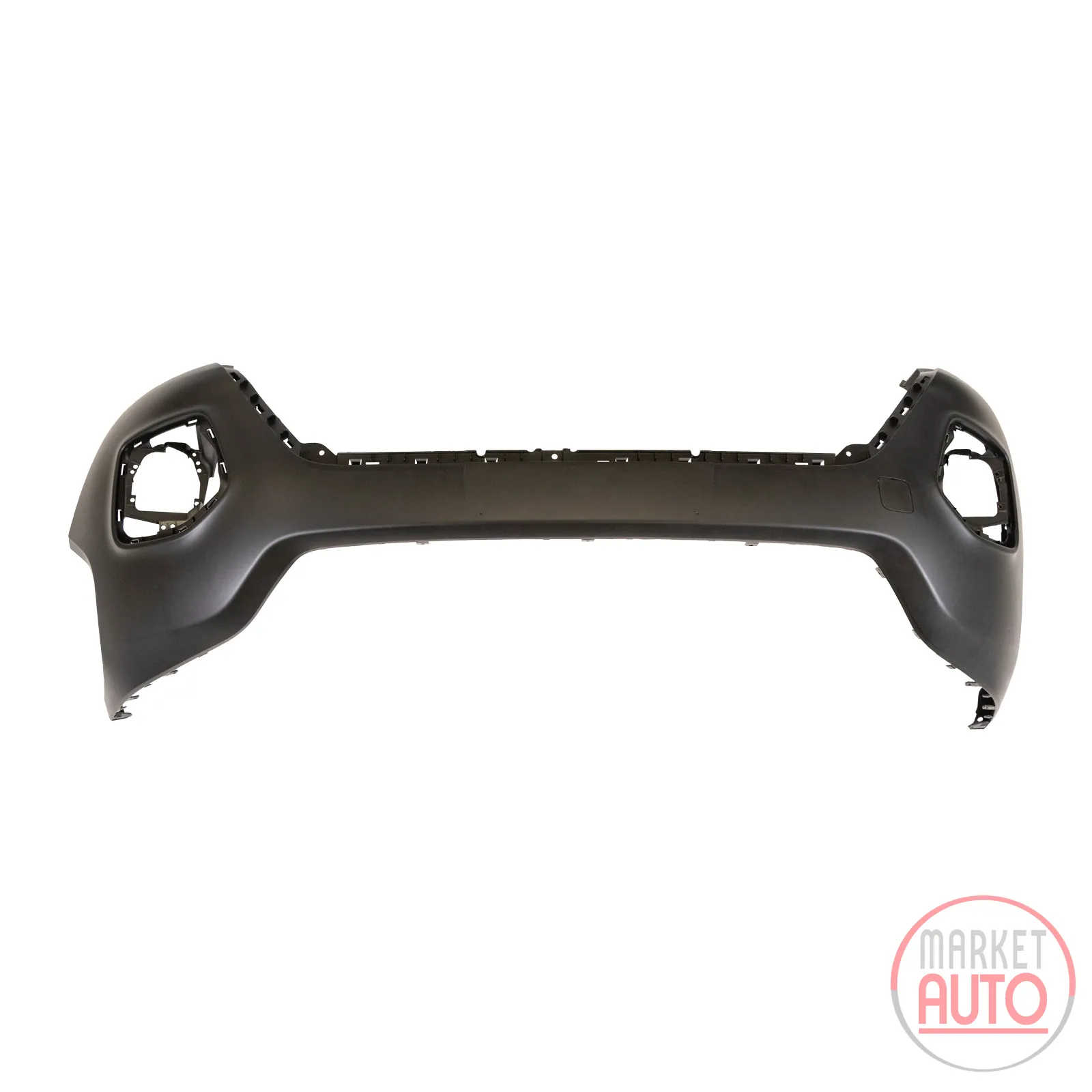 Black front bumper with fog light preparation