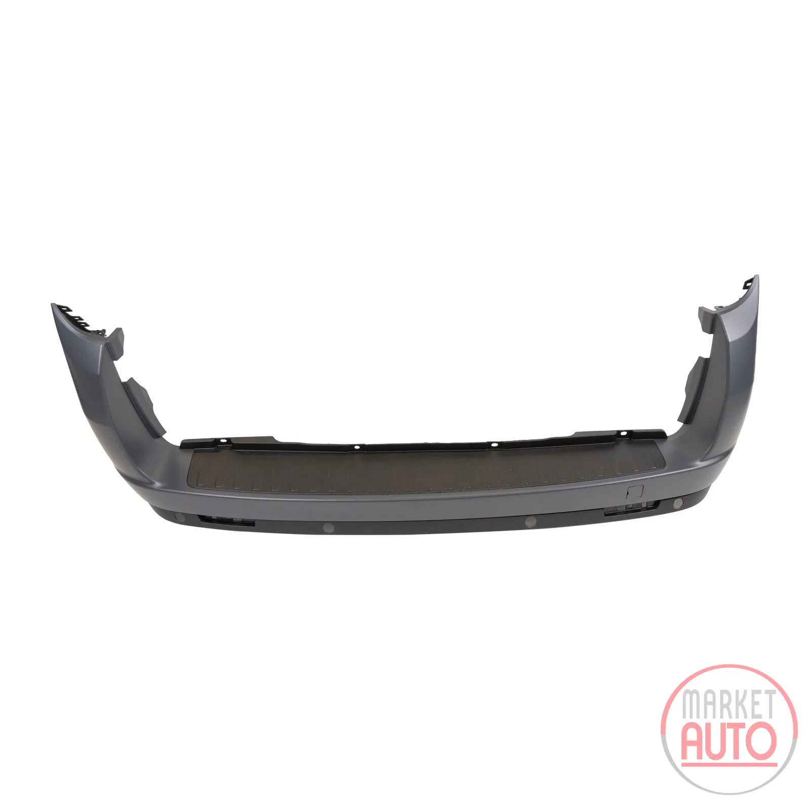 Rear bumper primed with parking sensor