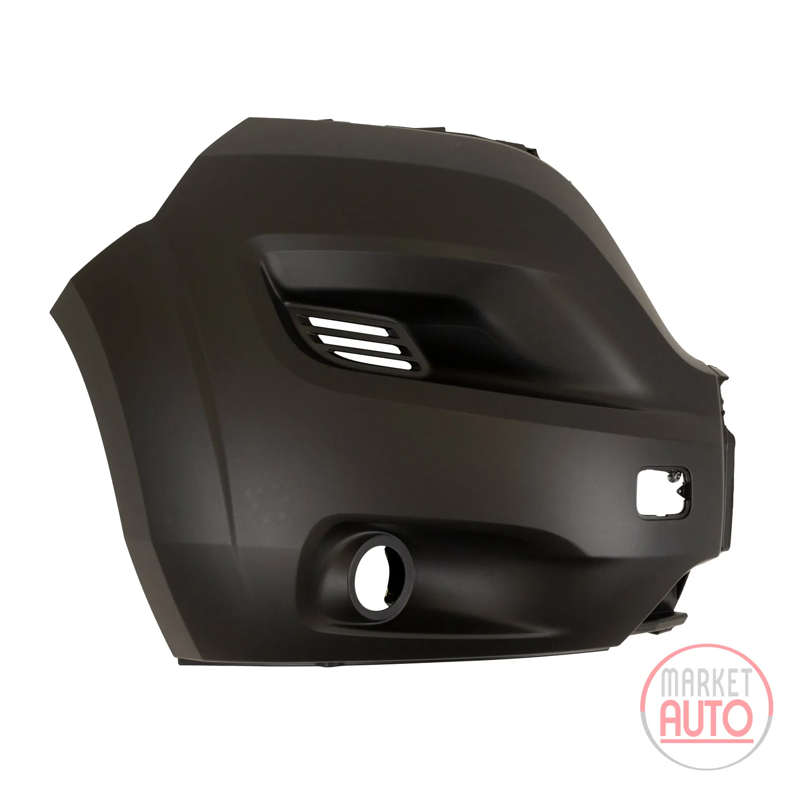 Bumper corner front right black Heavy