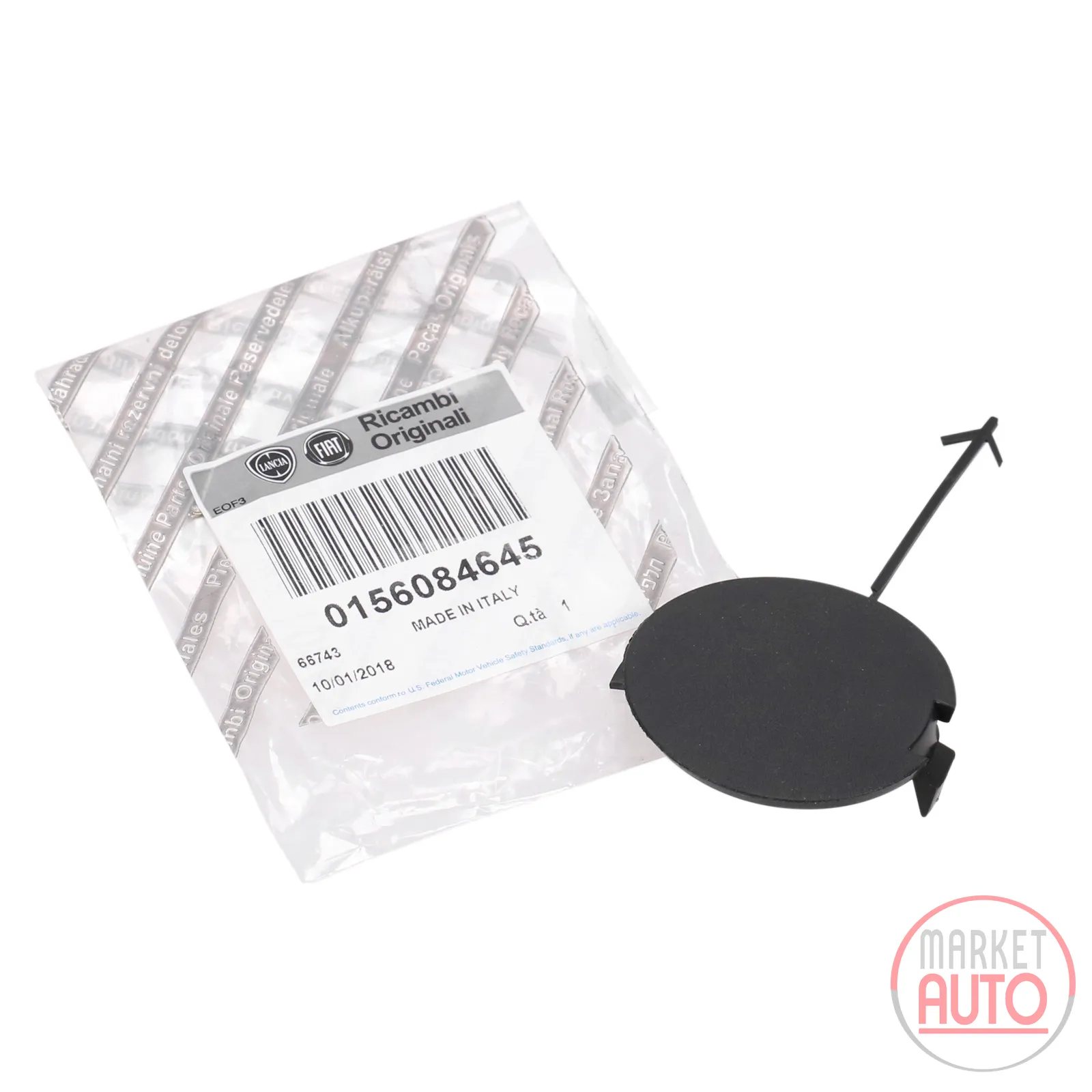 Rear bumper cover cap black