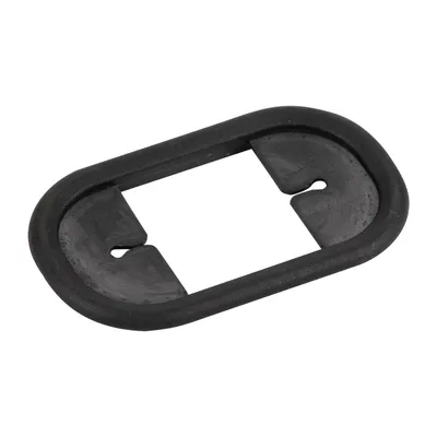 Seal/clamp for door catch strap door tensioner