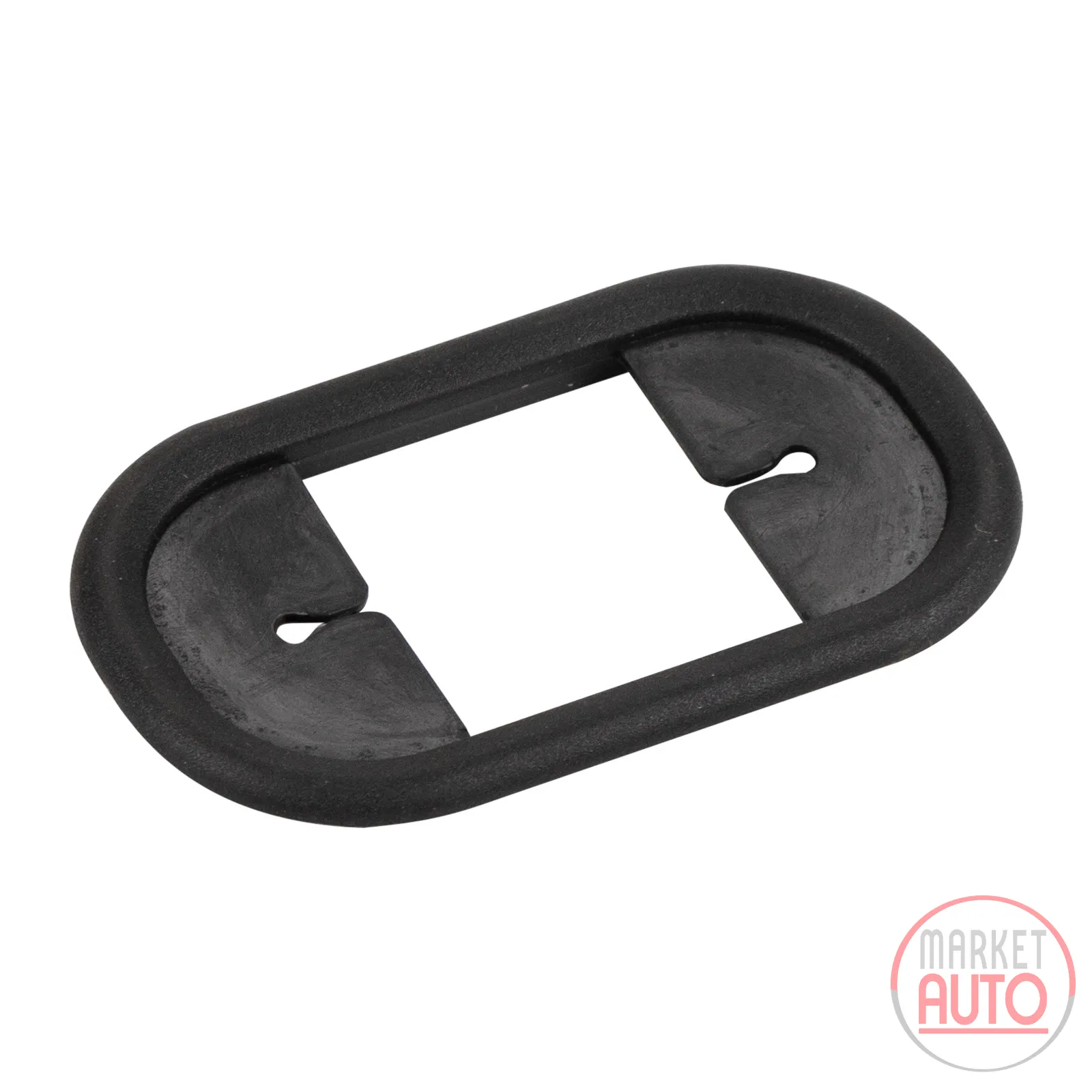 Seal/clamp for door catch strap door tensioner