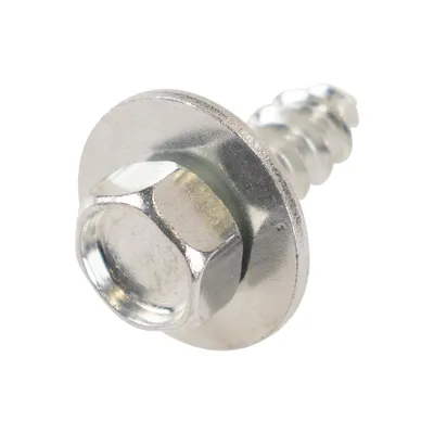 Hexagonal self-tapping screw with washer 6.3 x 19 yellow galvanized