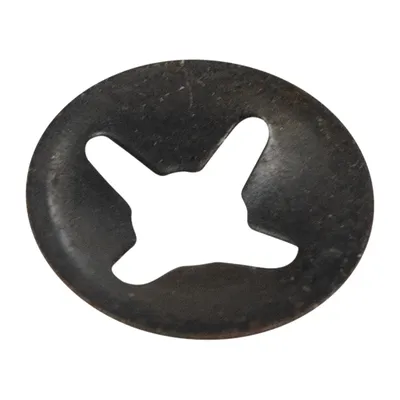Clamping piece locking ring for emblems