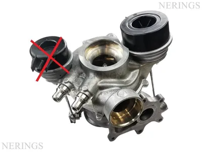 Biturbo turbocharger restored without small vacuum valve (BiTD large turbine (KKK)