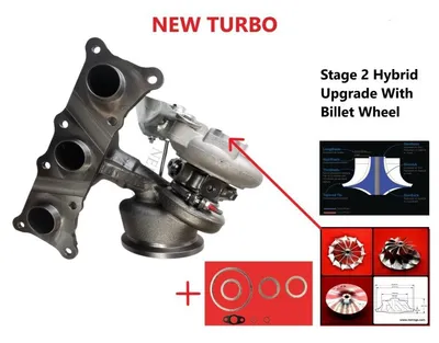 Turbocharger new 4-6 cylinder LHD (Stage-2 Hybrid)-LVN