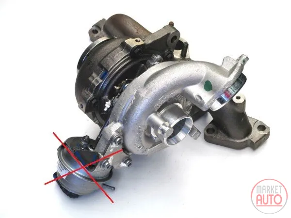 Turbocharger Remanufactured without Vacuum Wastegate Actuator (GARRETT)