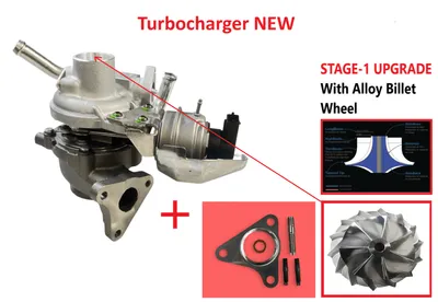 Turbocharger new with billet compressor wheels Stage-1 (Garrett)-PLS