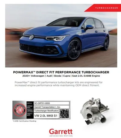 Turbocharger PowerMax Garrett Perfromance -CZGT
