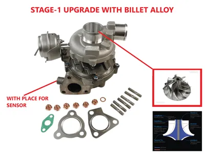 Turbocharger new with space for temperature sensor (replace GARRETT)-CNTTL