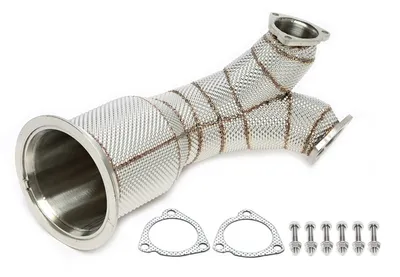 Tube d'aval avec bouclier thermique et sans convertisseur catalytique Audi