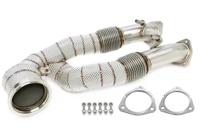 Tube d'aval avec bouclier thermique et convertisseur catalytique Audi