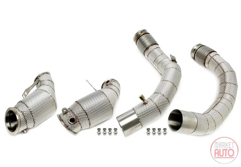Tube d'aval avec bouclier thermique et convertisseur catalytique BMW