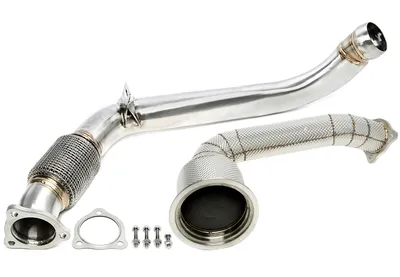 Tube d'aval avec bouclier thermique et convertisseur catalytique Porsche