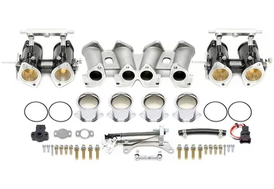 Corps d'accélérateur DCOE 45mm - kit complet adapté aux moteurs à flux croisé Seat / VW 2.0l-8V Universell
