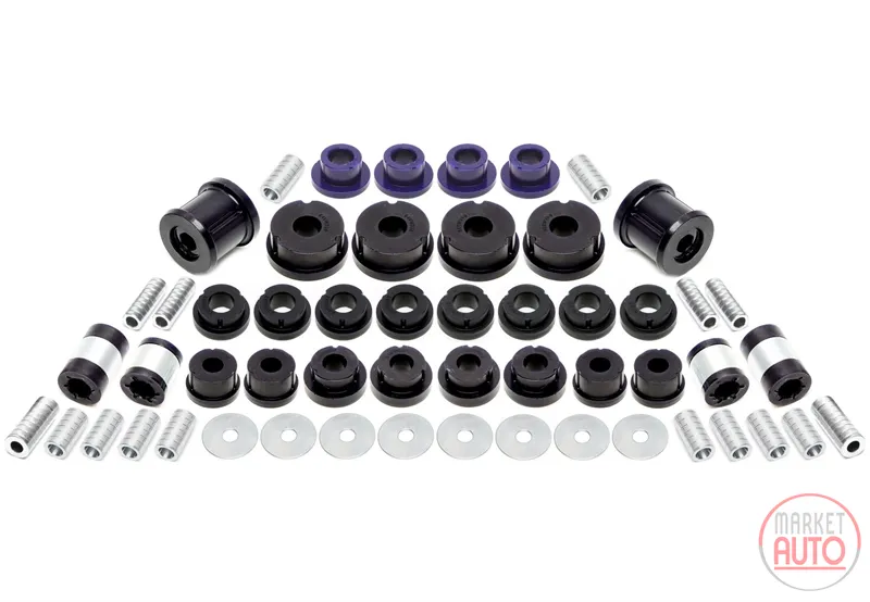 Kit de douilles PU essieu avant/arrière 54 pièces Audi · Seat · Skoda · VW