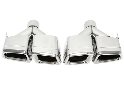 Tuyau universel en acier inoxydable pour le soudage sur "Y-pipe double design" en chrome/brillant Mercedes Benz