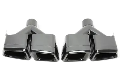 Tuyau universel en acier inoxydable pour le soudage sur "Y-pipe double design" en noir/brillant Mercedes Benz