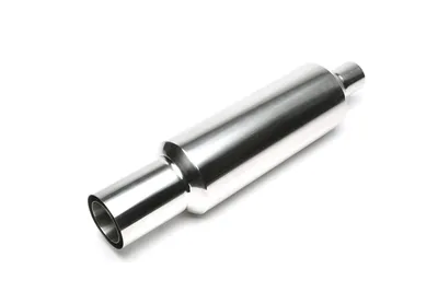 Silencieux arrière sport en acier inoxydable universel 100 / 75mm rond / aiguisé