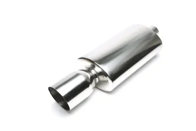 Silencieux arrière sport en acier inoxydable universel 110 x 115mm ovale / aiguisé / biseauté