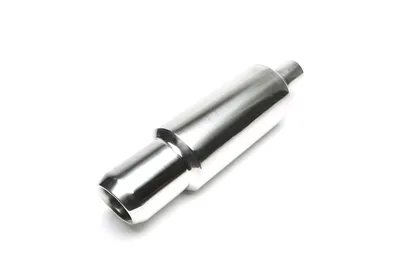Silencieux arrière sport en acier inoxydable universel 95mm rond / biseauté / tiré vers l'intérieur