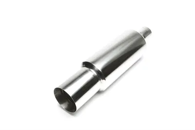 Silencieux arrière sport en acier inoxydable universel 115mm rond / aiguisé
