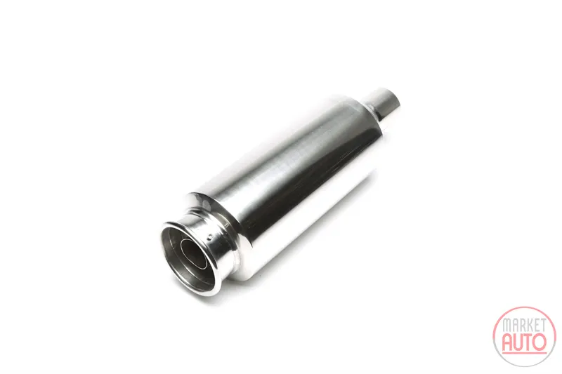 Silencieux arrière sport en acier inoxydable universel 115 / 45mm rond / bride / silencieux en embout