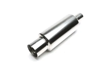 Silencieux arrière sport en acier inoxydable universel 100 / 50mm rond / aiguisé