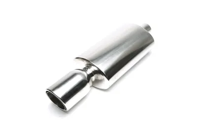 Silencieux arrière sport en acier inoxydable universel 115 / 90mm rond / bride / biseauté