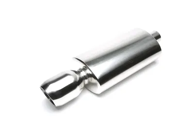 Silencieux arrière sport en acier inoxydable universel 115mm rond / biseauté / tiré vers l'intérieur
